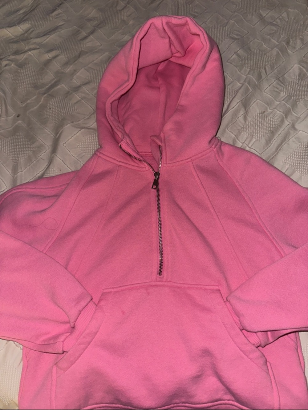 Cozy Pink Half-Zip Hoodie